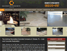 Tablet Screenshot of decorativeconcretetampa.com